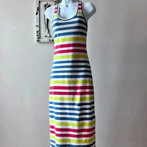 Rachel Roy Striped Racerback Tank Maxi Dress Size XS
